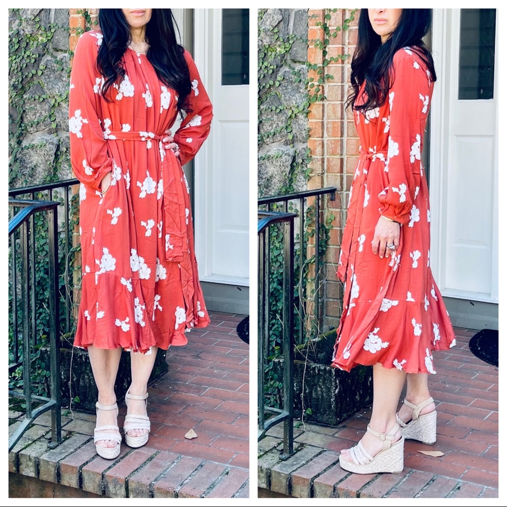 Fabulous boho chic belted midi dress - Picture 3 of 5